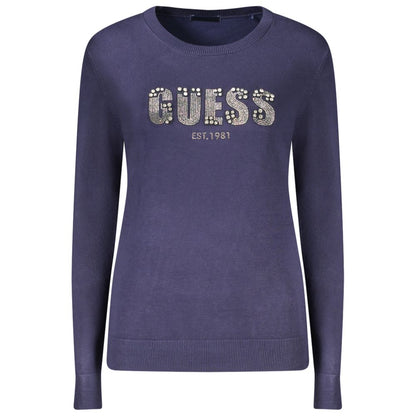 Blue Viscose Women Sweater