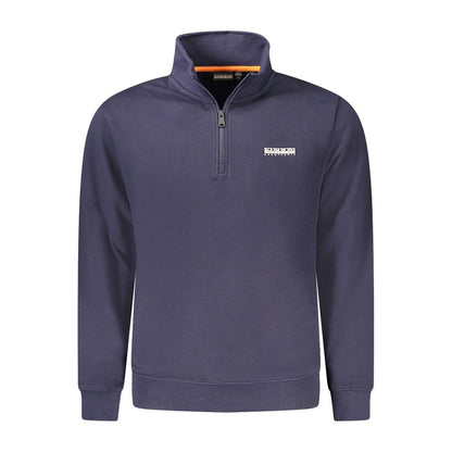 Blue Cotton Men Sweater