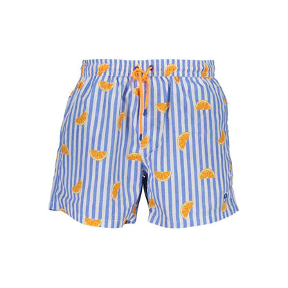 Blue Polyester Swimwear