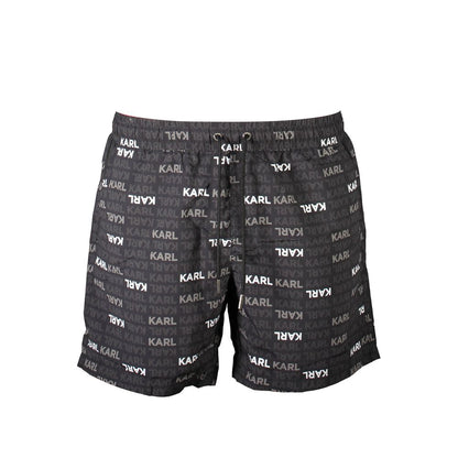 Black Polyester Swimwear