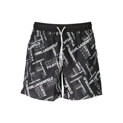 Black Polyester Swimwear