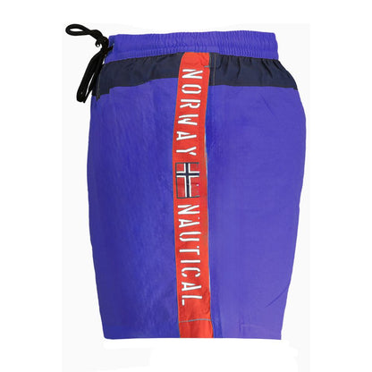Blue Polyester Swimwear