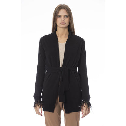 Black Wool Cardigan