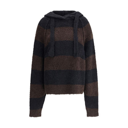 LOOSE FIT CROPPED HOODED JUMPER