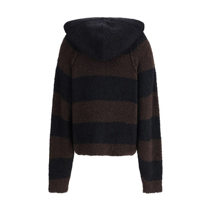 LOOSE FIT CROPPED HOODED JUMPER