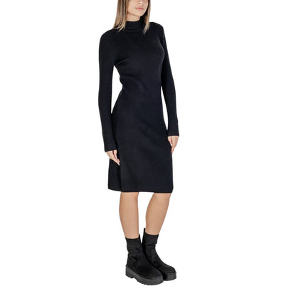 Black Viscose Midi