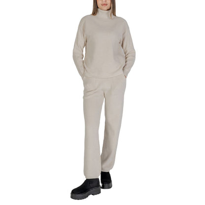 Beige Viscose Turtleneck