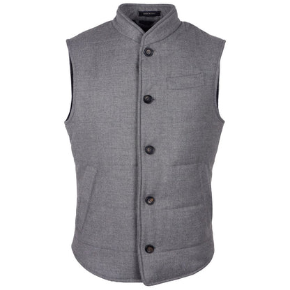 Gray Wool Sleveless Jacket