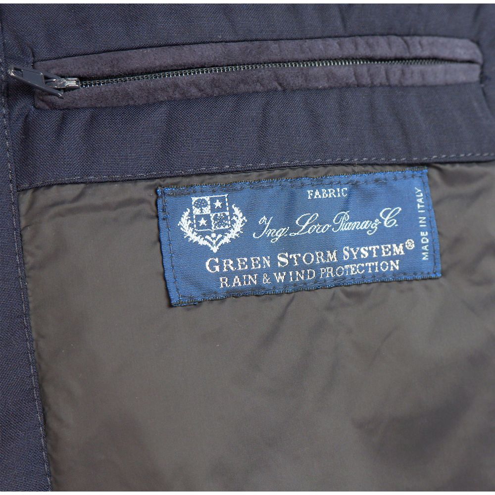 Blue Wool Men Vest
