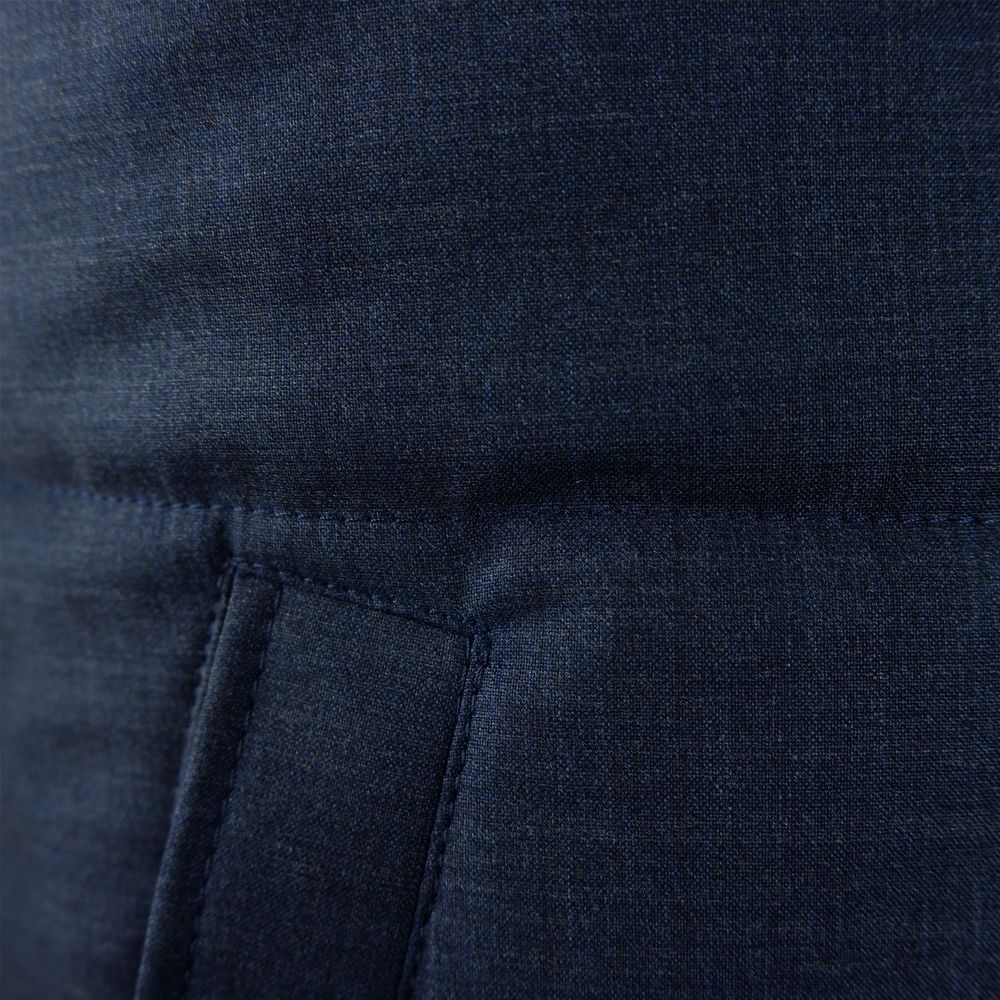 Blue Wool Men Vest
