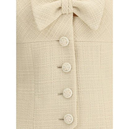 Short Jacket in Plain Wool Tweed