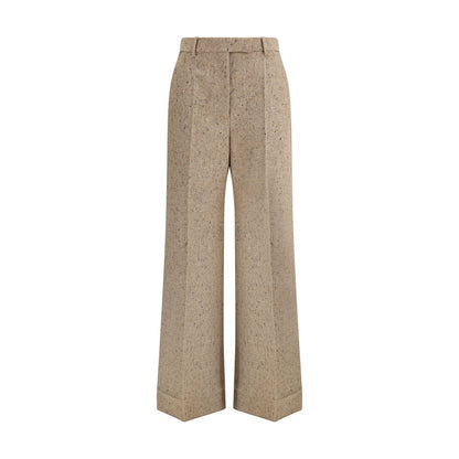 Palazzo Trousers in Bottonato Natté