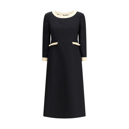 Wool Dress with Bow