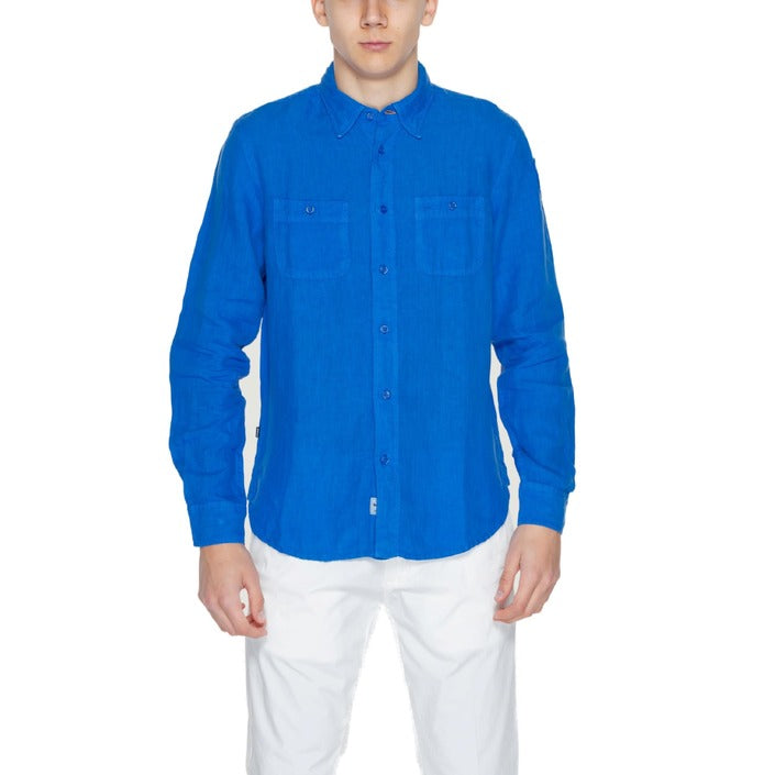 Blauer Skjorta Man