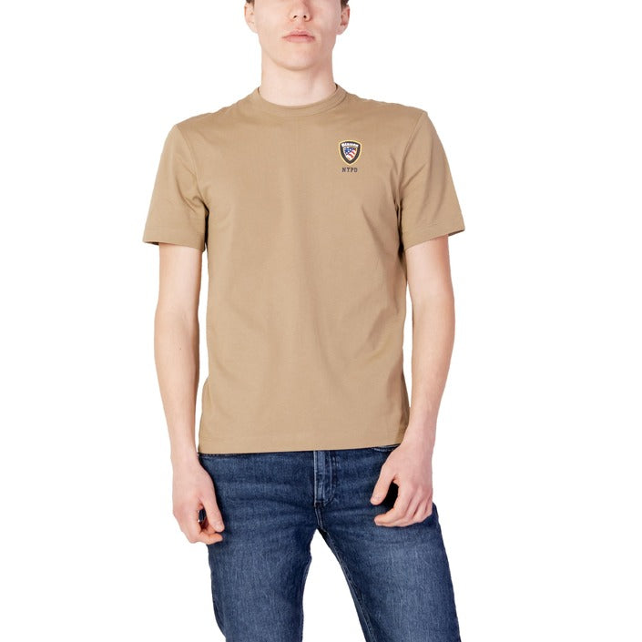 Blauer T-shirt Man