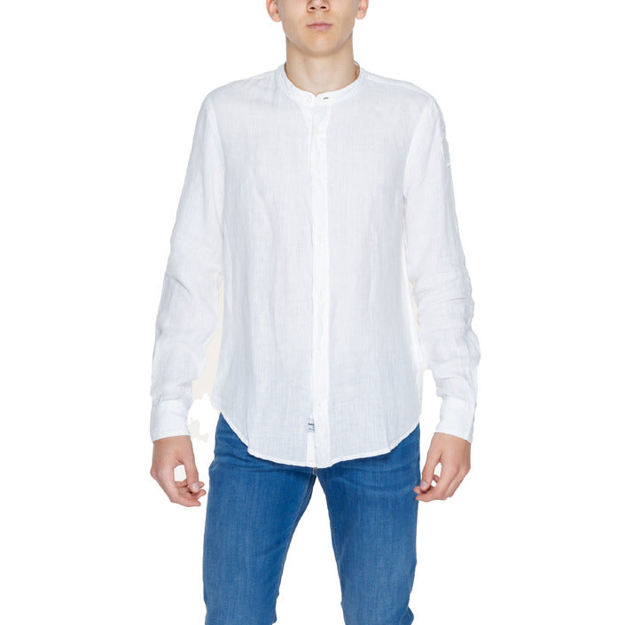 Blauer Skjorta Man